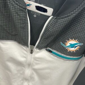 Nike Miami Dolphins Gray and White Jacket